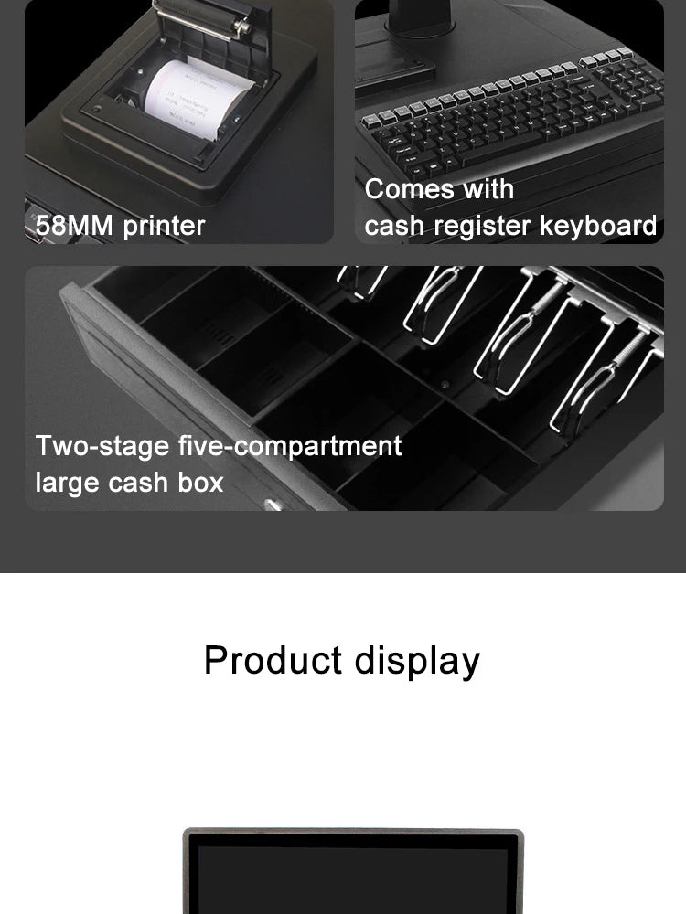 15.6 Inch Billing Retail Restaurant Android/Windows Touch Pos Terminal Cashier Machine Cash Register Pos All in One Pos Systems