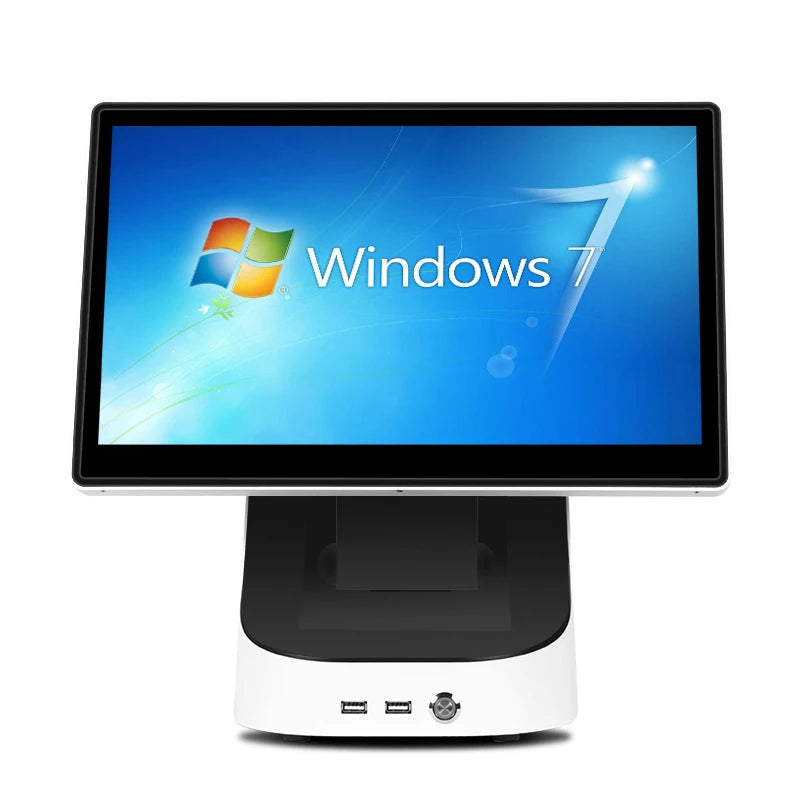 Pos System Cash Register  15.6  Inch All in One Win10  System Dual Screen Pos Terminal Pc