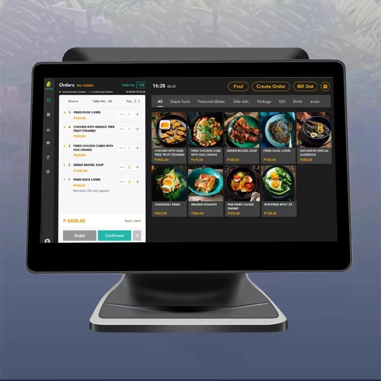 15.6inch POS Systems I3 4GB/64GB Touch Screen Cash Register Machine All in One POS Terminal for Retail Stores Small Businesses