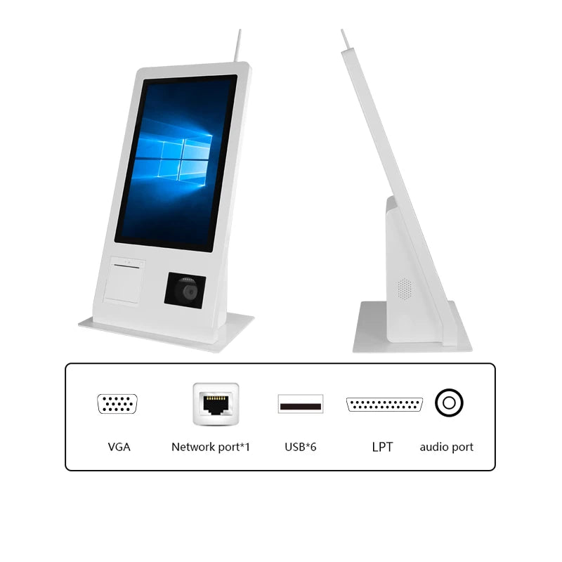 15.6 All-in-One POS Self-Service Machine Kiosk Smart Terminal Epos Device Payment NFC QR with Scanner Printer for Supermarket