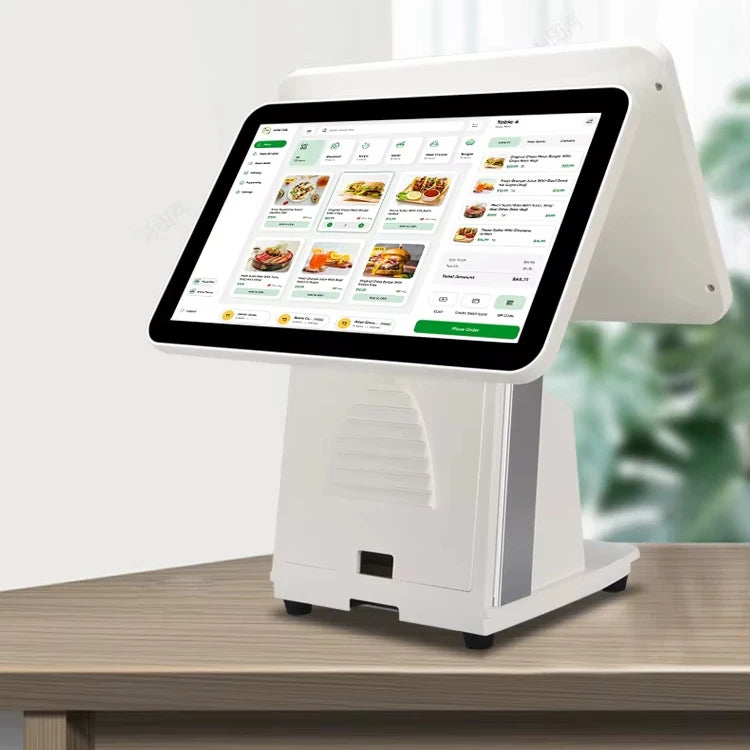 15.6 Inch Dual Display Android All in One POS System Touch Screen Cash Register Machine Terminal NFC QR Printer Scanner Hardware