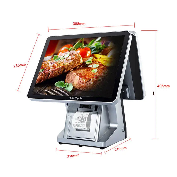 Full Set All in One Touch Screen Pos System Cash Registers Built in 80mm Receipt Printer