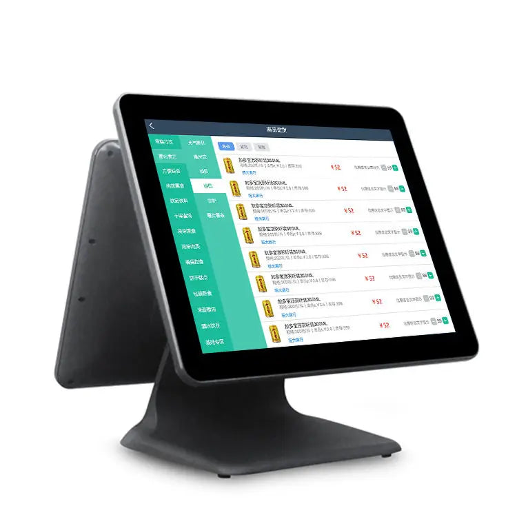 15/15.6Inch Kiosk POS System | Single/Dual Screen All-in-One Solution for Retail Store Terminal Cash Register