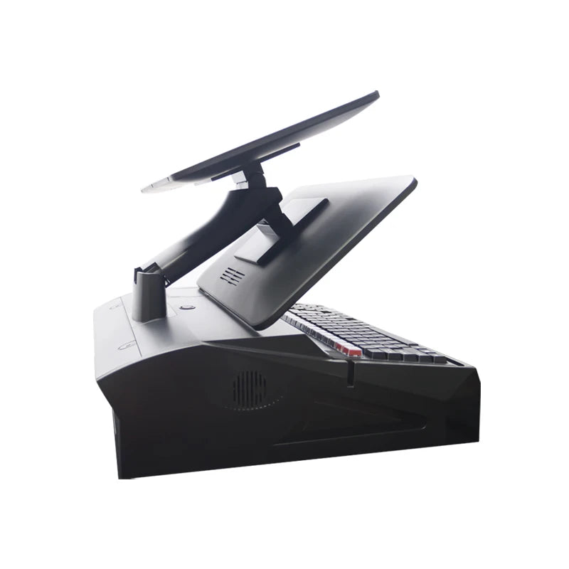 Factory Custom Dual Screen Display 15.6 Inch+13.3 Inch Touch Wifi BT Cash Register Restaurant Pos System Terminal With Printer