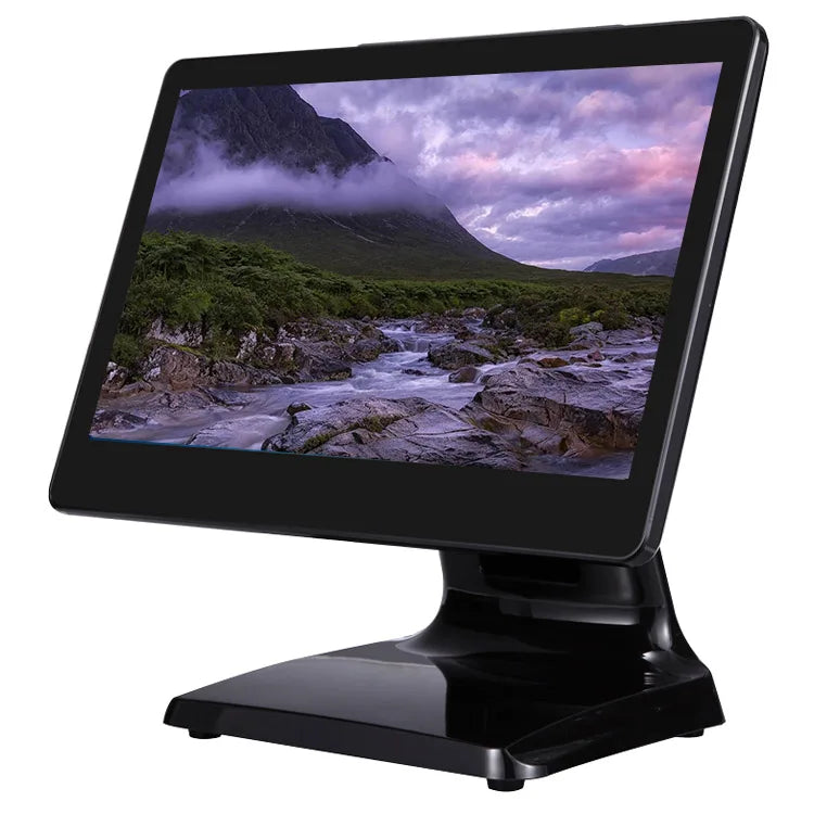 EU Stock 15 Inch Aluminium Alloy Pos Cash Register Machine All in One for Windows Sistema Pos With Printer Scanner