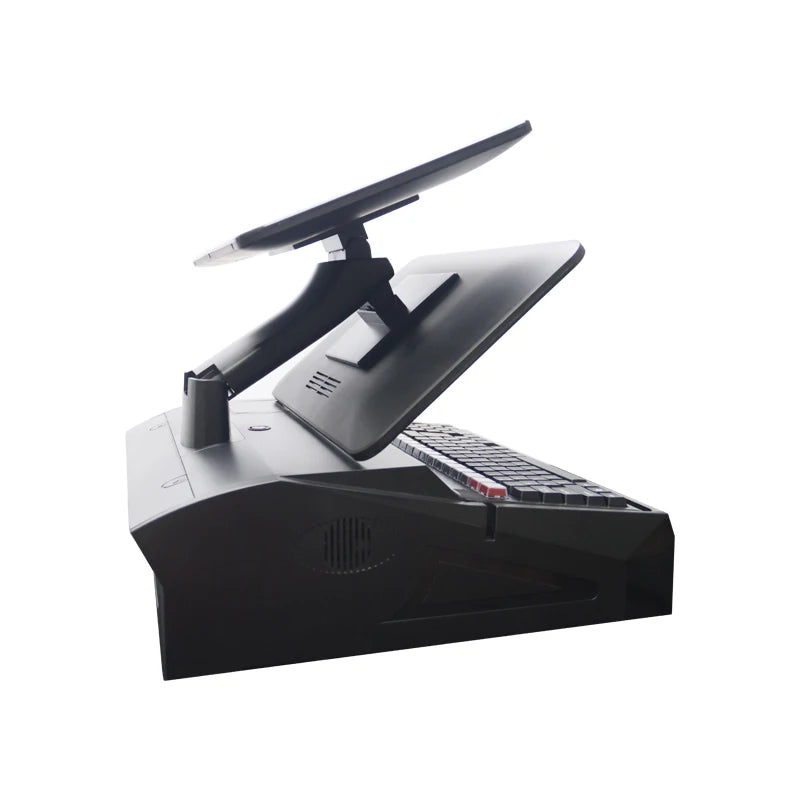 15.6Inch Dual Screen POS AIO N2840 CPU Win7 System POS Cash Register Machine Built-In Ticket Printer/Cash Drawer/Keyboard