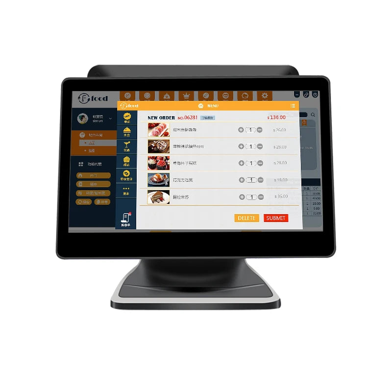 Factory OEM 13.3 15.6Inch Dual Touch Screen POS Machine Market Restaurant Retail All in One Pos System With I3 Processor