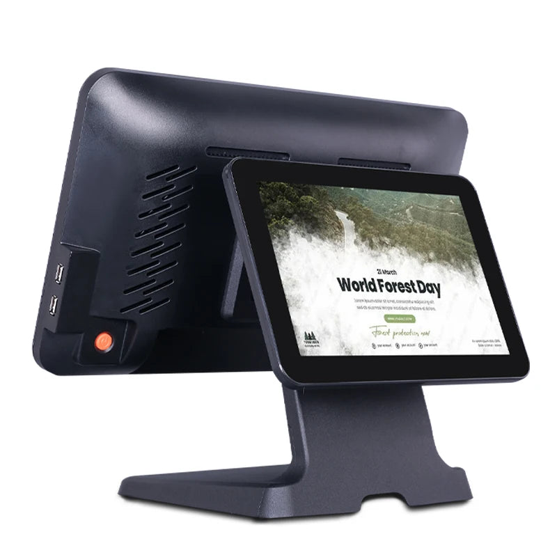 15.6+11.6 Inch Windows Pos Touch Screen All in One Point of Sale Pos System Cash Register Terminal Cheap Pos Systems