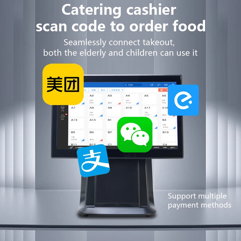 Factory 15.6 Inch Touch Screen POS Monitor Windows System Desktop POS Terminal