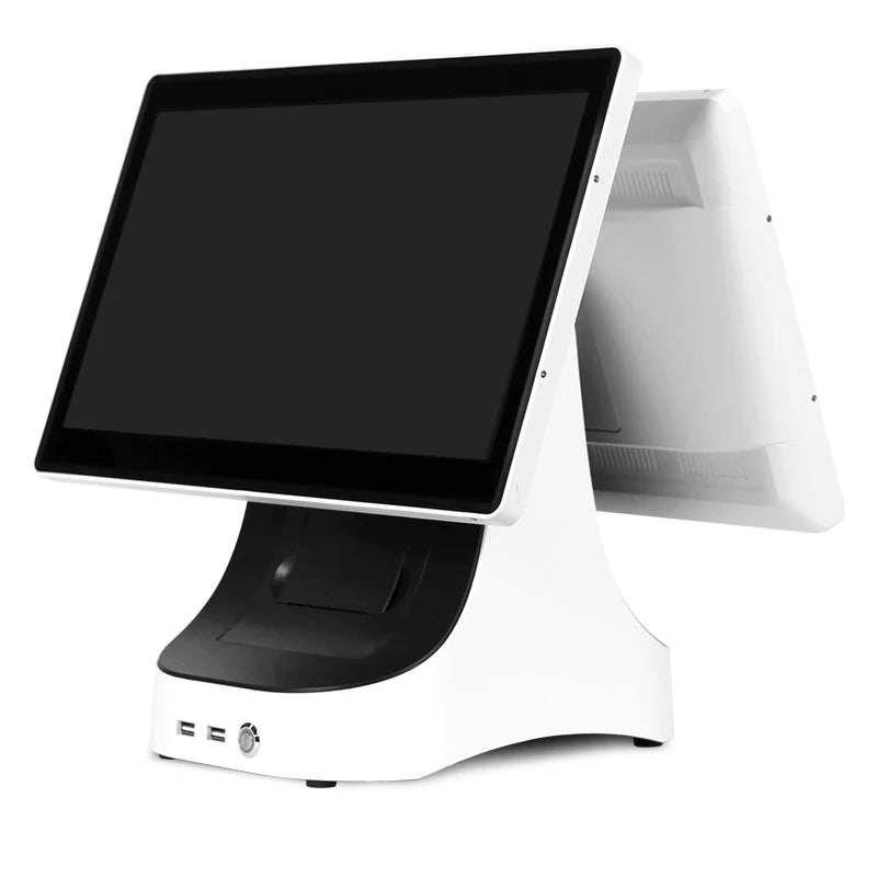 Pos System Cash Register  15.6  Inch All in One Win10  System Dual Screen Pos Terminal Pc