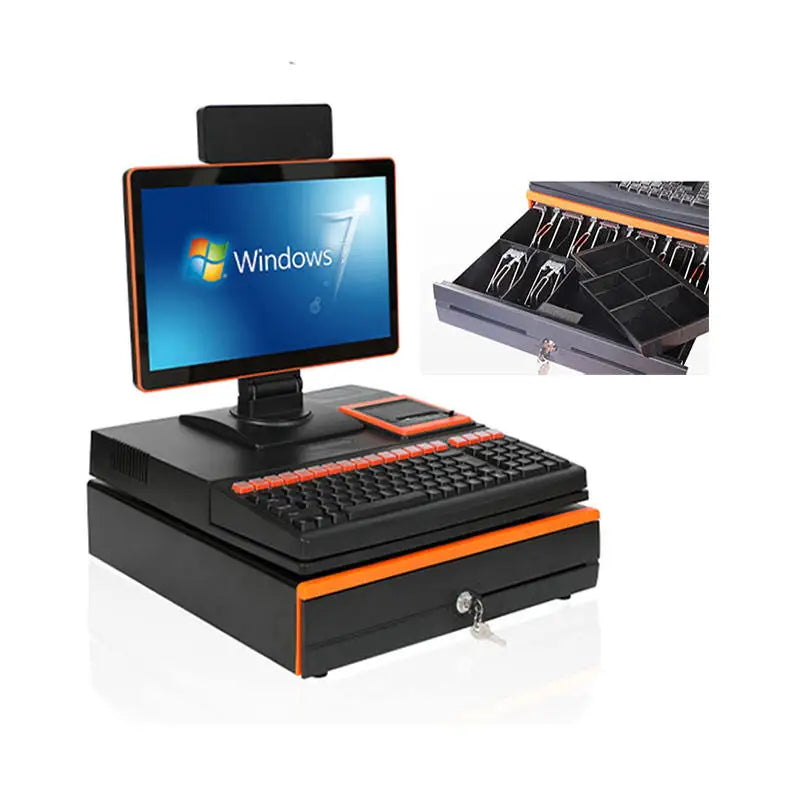 Win10 Pos Systems Cash Register Machine All in One Retail Pos Terminal Caisse Enregistreuse Complet Sistemas Pos
