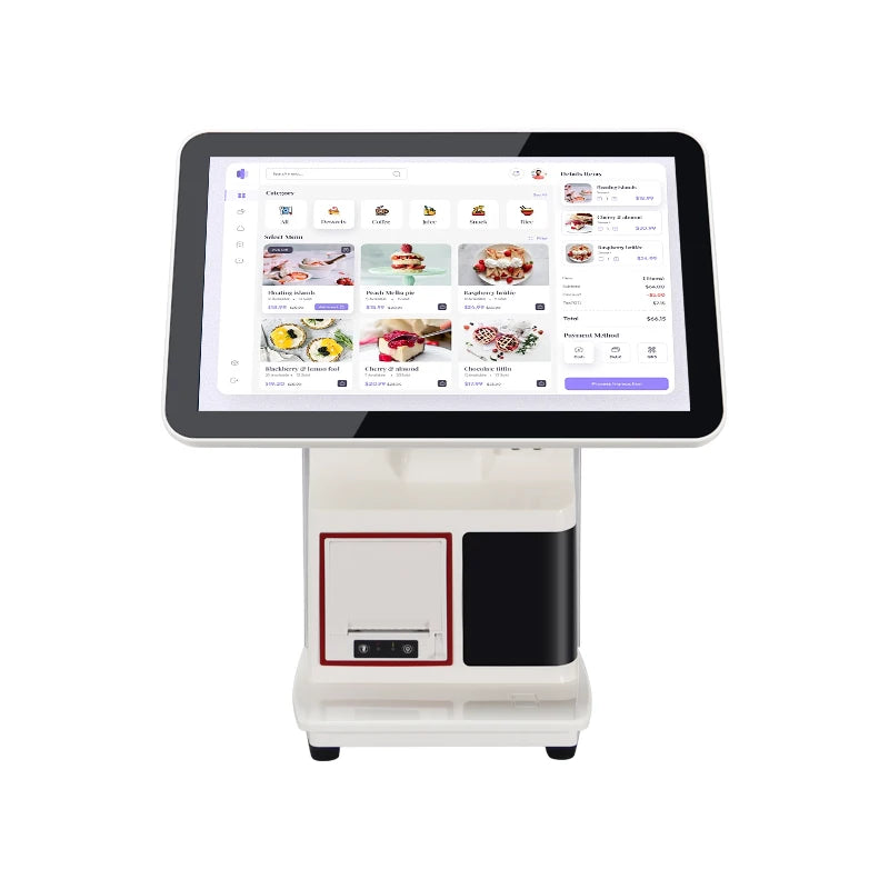 Easy to Use 15.6inch Smart Dual Screen All in One Cash Registers Terminal Machine Pos Systems for Small Business Retail Stores
