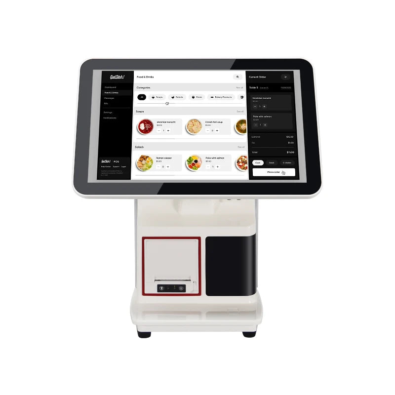 15.6 Inch All-in-One POS Terminal Billing Cash Registers Machine with Printer for Retail Payment System