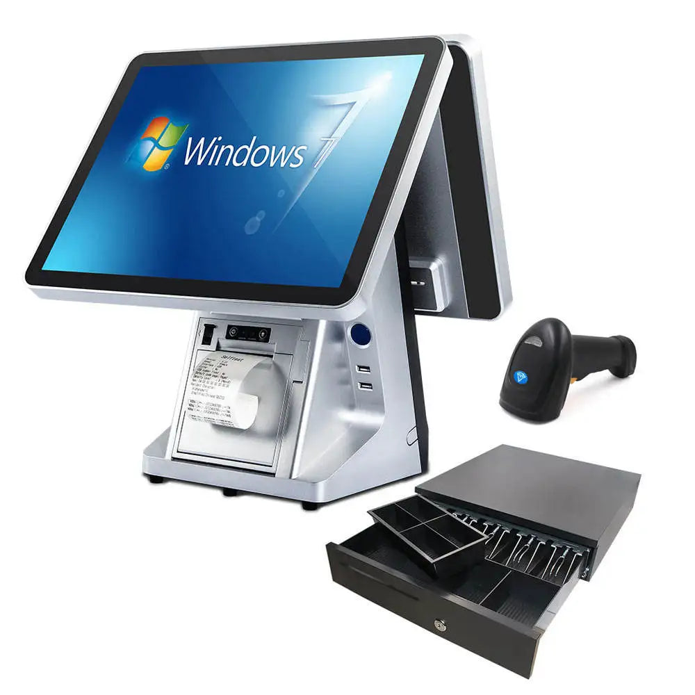 Pos Manufacturers Full Set All in One Touch Screen Pos System Cash Registers Built in 80mm Receipt Printer