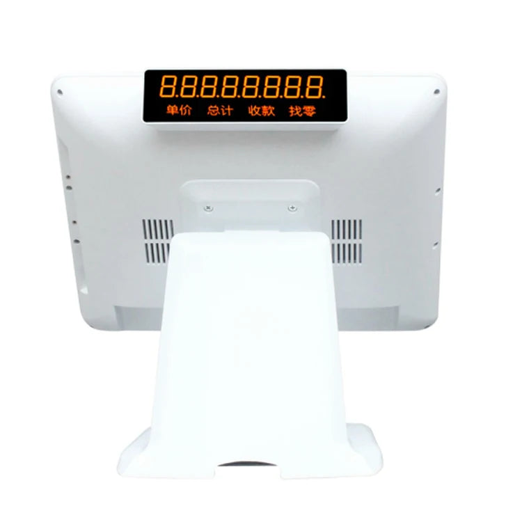 EU Stock 15 Inch Aluminium Alloy Pos Cash Register Machine All in One for Windows Sistema Pos With Printer Scanner