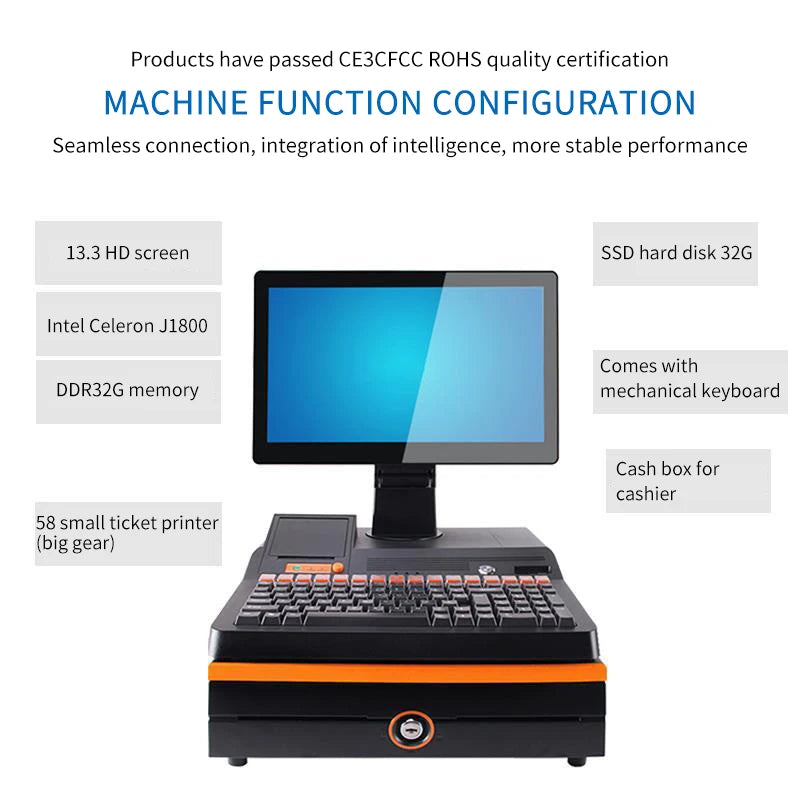 Factory Price Cheap Electronic Cash Register Wholesale Pos Systems Smart Pos Machine Software for Giant Supermarket
