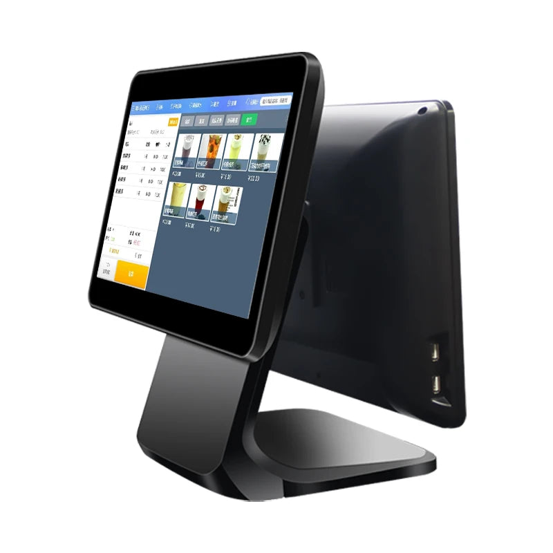Factory OEM 13.3 15.6Inch Dual Touch Screen POS Machine Market Restaurant Retail All in One Pos System With I3 Processor