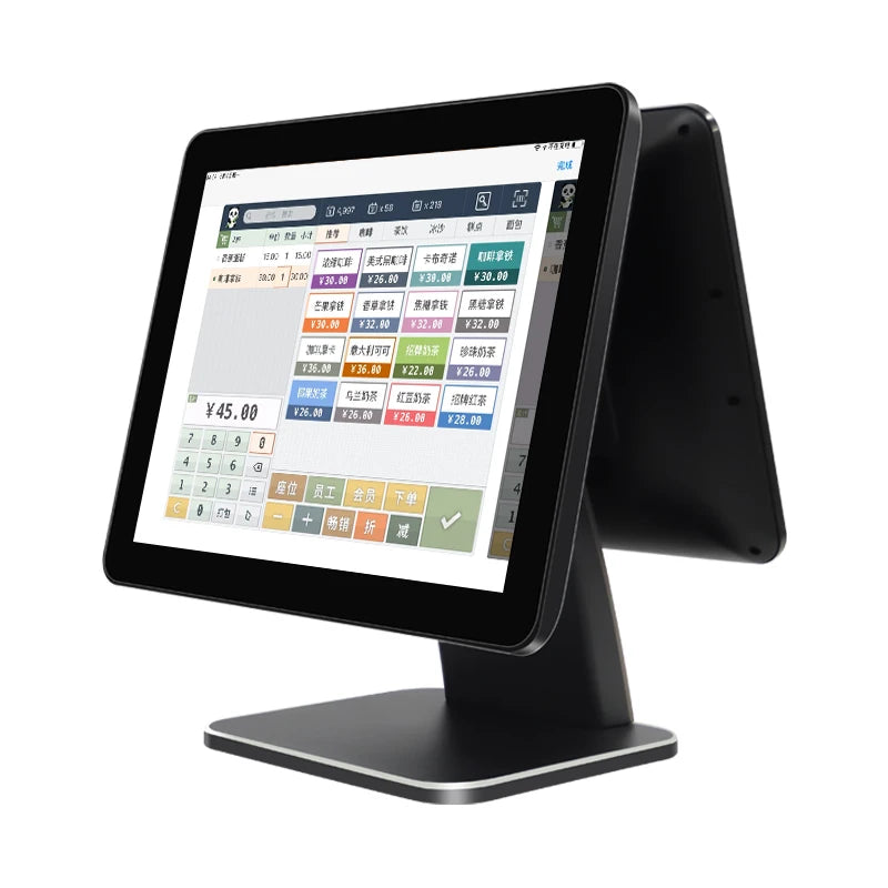 Win7/10/Android Ten-point Dual Touch Screen POS All In One Cash Registers For Restaurants Market