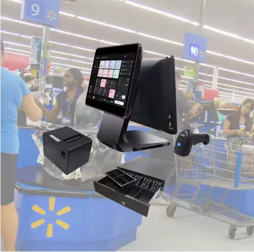 15 Touch Scanner Printer All in One POS System Terminal Retail Restaurant 15.6 Inch Pos Computer Software Cash Register Machine