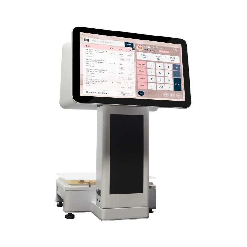 Dual Screen 15.6inch+14inch Touch Cash Registers with Weighing Scale Terminal Pos  All in One Pos System Retail