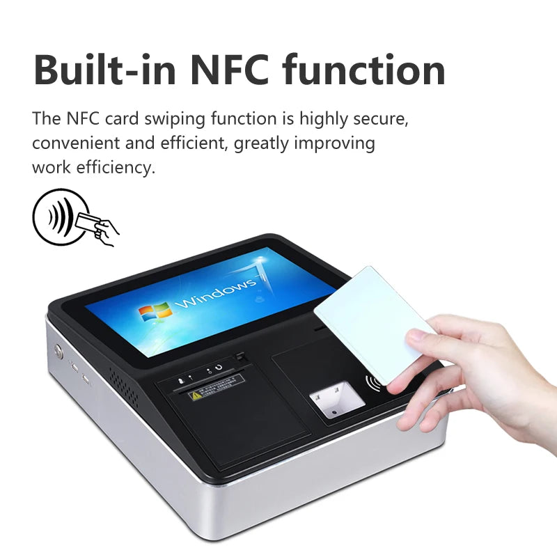 Horizontal 11.6 Touch Screen POS Terminal Android System Cash Register Machine QR/NFC Payment for Small Businesses Retail Shop