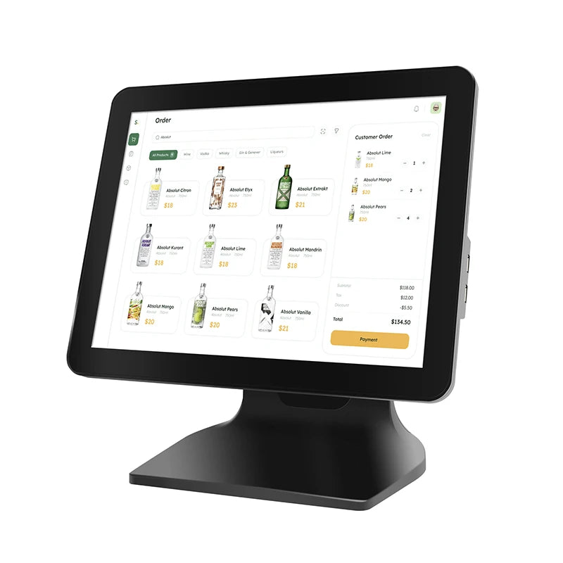 15.6 Inch Touch Screen POS Intel I5 Pos All in One Cash Touch 1920*1080 Resolution Pos Terminal System