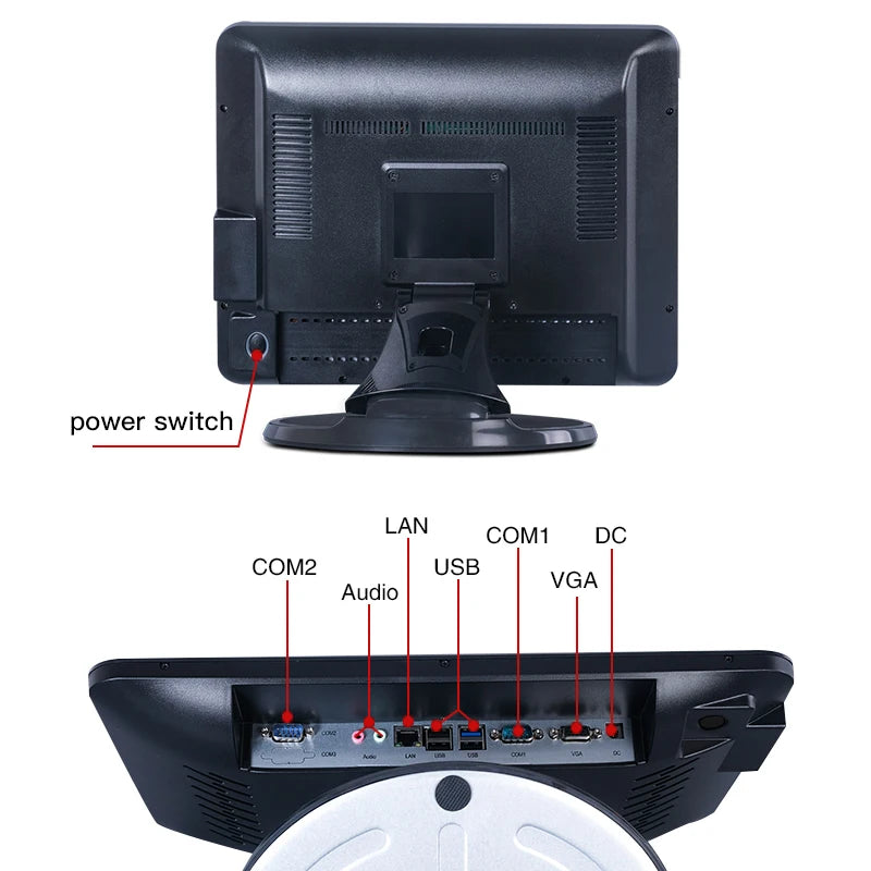 13.3inch Single Screen Touch All in One Cash Register Terminal POS Machine Billing Systems OEM Scanner Printer for Retail Store