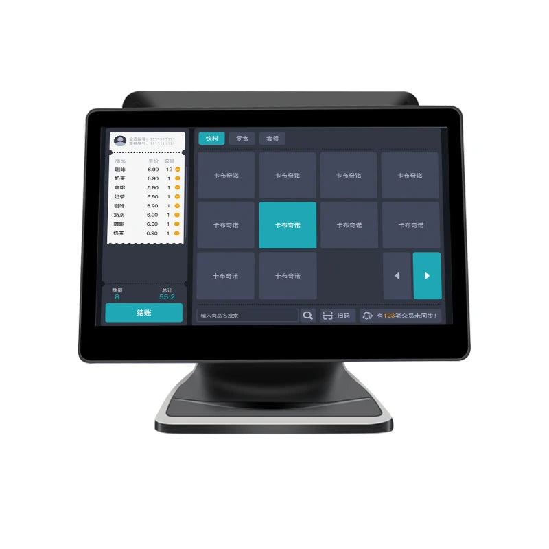 15.6inch POS Systems I3 4GB/64GB Touch Screen Cash Register Machine All in One POS Terminal for Retail Stores Small Businesses