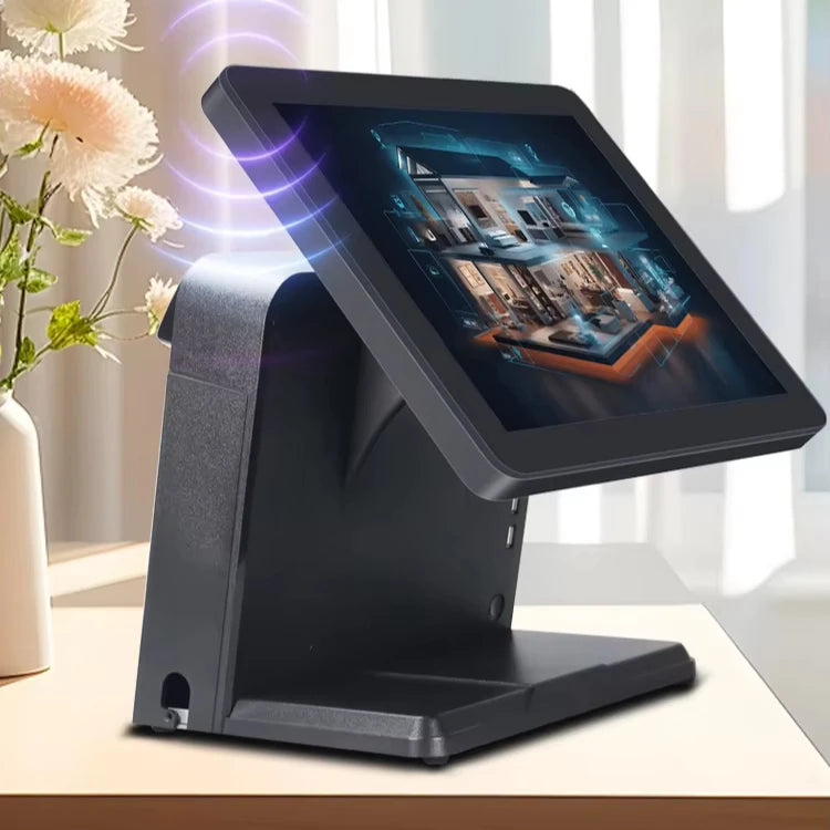 15.6 Billing POS Systems All in One Touch Screen Cash Register Machine Customer Display Checkout Terminal for Retail Restaurant