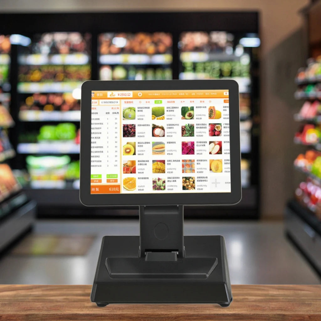 Foldable Pos All in One Machine Win10 17 Inch Capacitive Touch Screen Monitor Multi-point Touch for Supermarket Restaurant