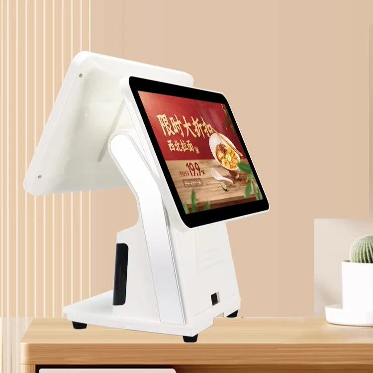 Factory Hardware Device 15.6inch Dual Screen Smart POS Software Android Systems All in One Terminal Epos Machine for Store