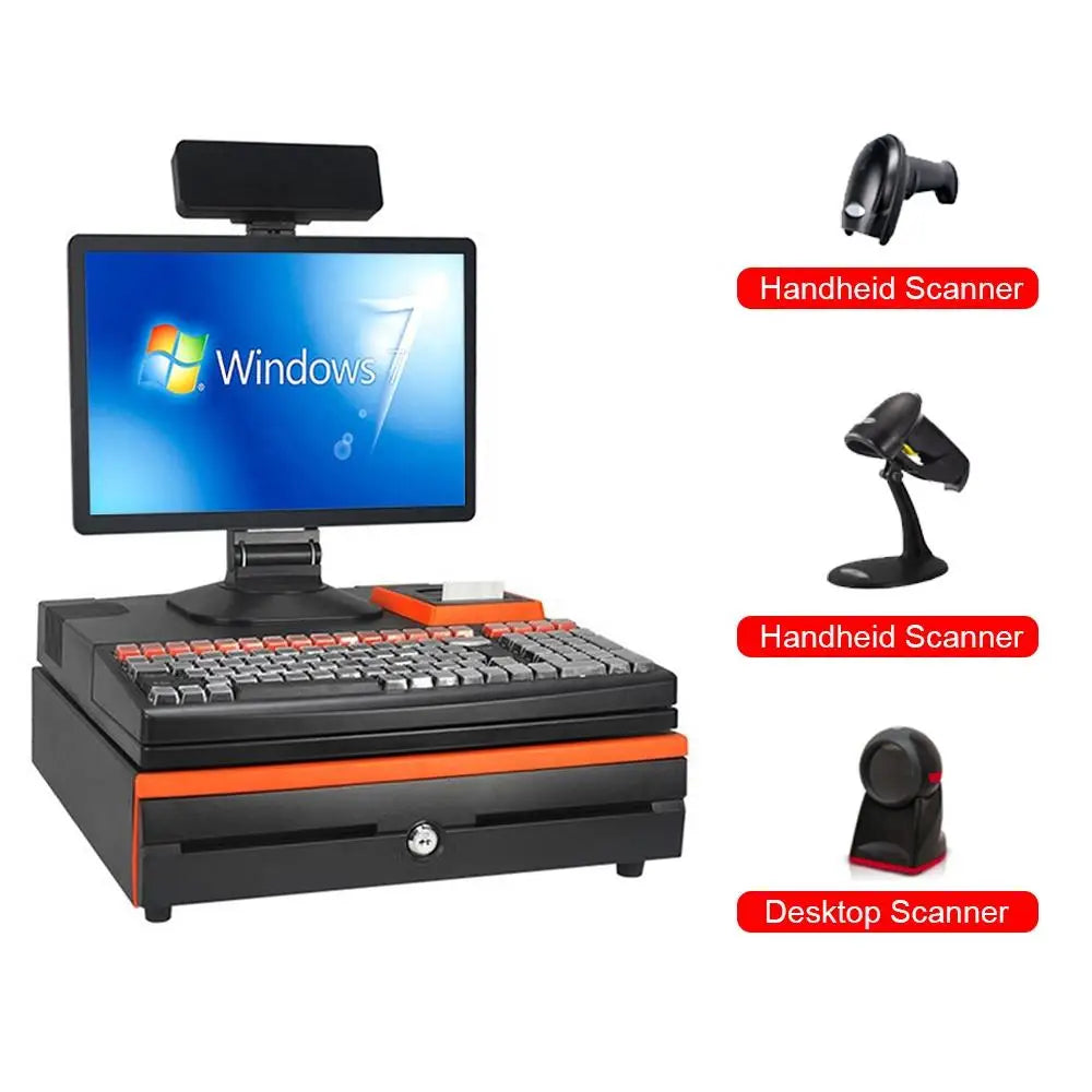 Win10 Pos Systems Cash Register Machine All in One Retail Pos Terminal Caisse Enregistreuse Complet Sistemas Pos
