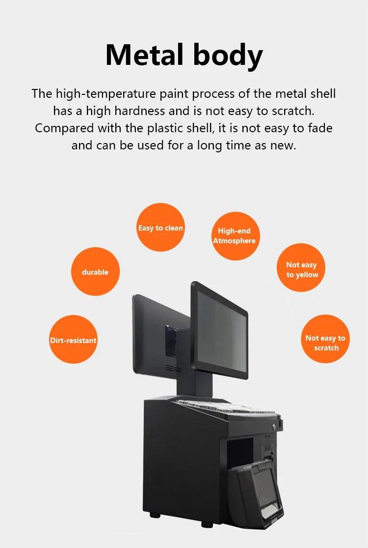 14 Inch Touch Screen Win AIO POS Systems Software Cash Register Cashier Receipt 58mm Thermal Printer Pos Terminal System Machine