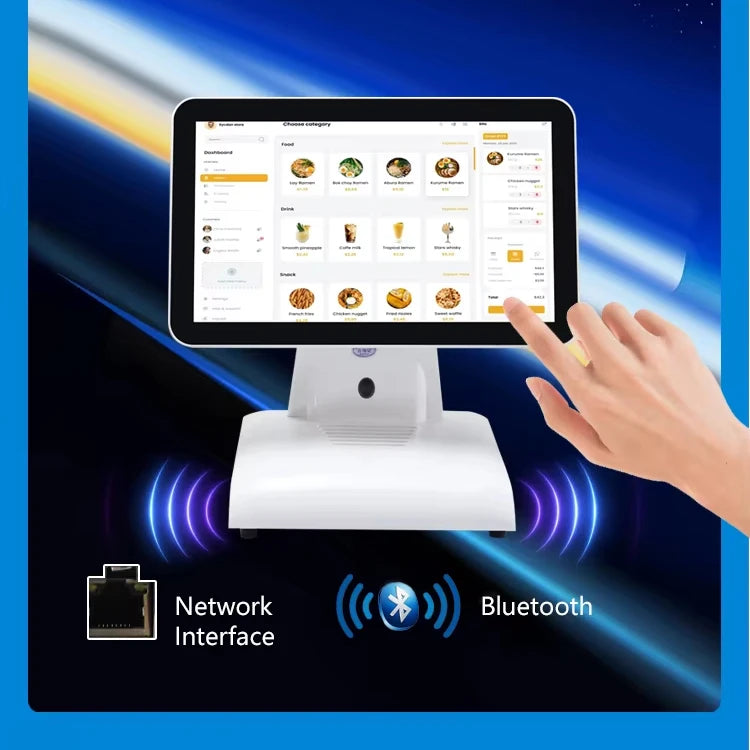 15inch Android System POS  Terminal All in One  Cash Register Billing NFC QR Checkout Machine Customer Display for Retail Shop
