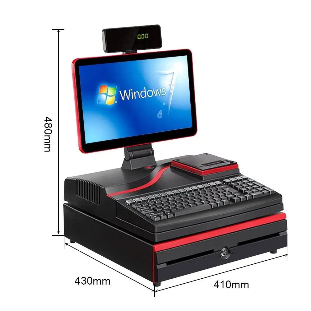 Win10 Pos Systems Cash Register Machine All in One Retail Pos Terminal Caisse Enregistreuse Complet Sistemas Pos