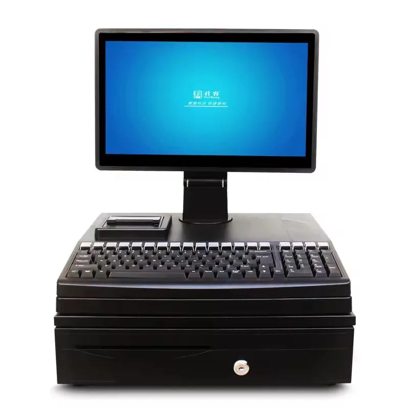 OEM 15.6 Inch Built-in Thermal 58MM Printer All in One AIO Touch Screen Pos Cash Register Machine for Restaurant Supermarket
