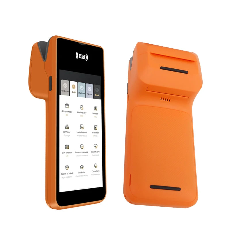 5.45 Handheld Smart POS Terminal Android System Mobile POS Machine Wifi BT NFC Reader QR Code Payment Printer for Retail/Shop