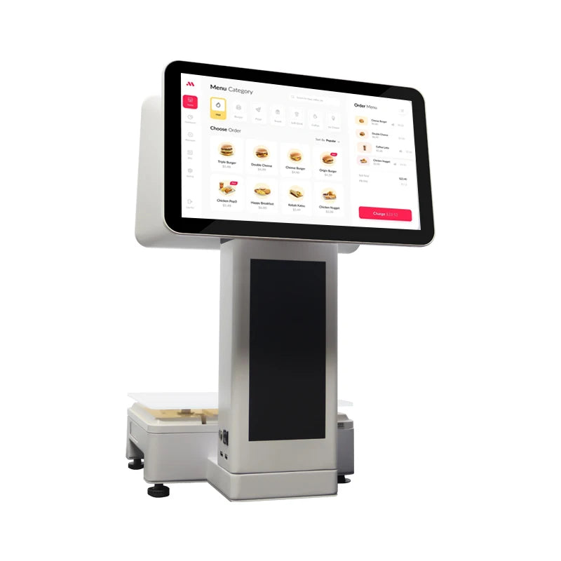 Dual Screen 15.6inch+14inch Touch Screen All in One POS Machine  With Cash Register Scale POS Terminal Systems  for Retail
