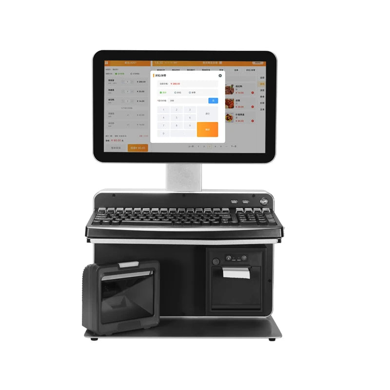 14 INCH Business Built-In 58mm Printer Pos Cash Register Capacitive Touch Monitor Big Screen Pos System for Shop