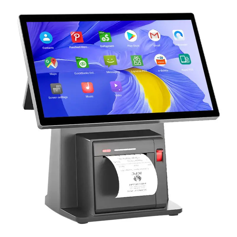 15.6'' Touch Screen Windows/Android Cash Register Machine All in One POS System for Supermarket Shopping Mall Retail Store