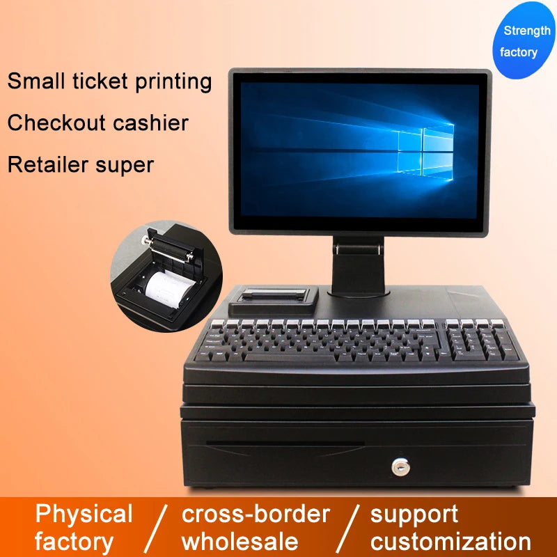 15.6 Inch Billing Retail Restaurant Android/Windows Touch Pos Terminal Cashier Machine Cash Register Pos All in One Pos Systems
