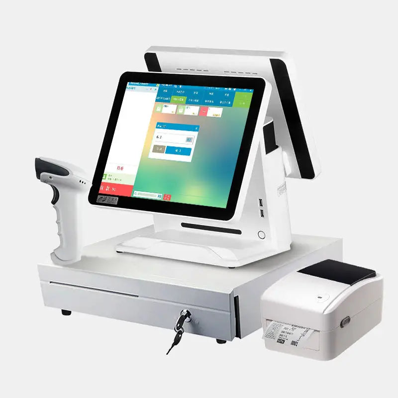 15.6'' Touch Screen Windows/Android Cash Register Machine All in One POS System for Supermarket Shopping Mall Retail Store