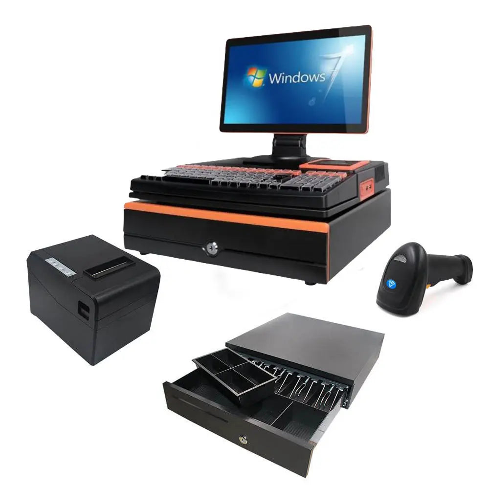 Restaurant Retail Aluminium Touch Pos 15Inch Classic All in One Cash Register Pos Terminal System Machine