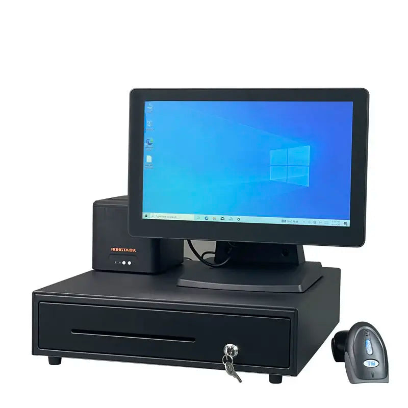 15.6'' Touch Screen Windows/Android Cash Register Machine All in One POS System for Supermarket Shopping Mall Retail Store