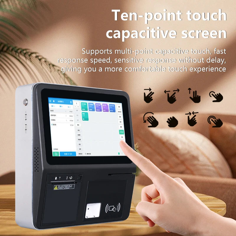 11.6 Android POS System Desktop  EMV NFC IC Card Reader QR Payment All-in-One Touch Screen POS Terminal Machine for Shop/Cafe